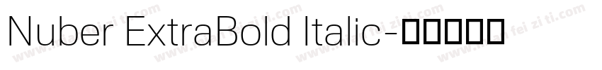 Nuber ExtraBold Italic字体转换